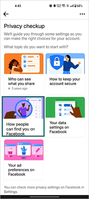 How people can find you on Facebook