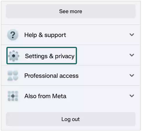 Tap Settings and privacy