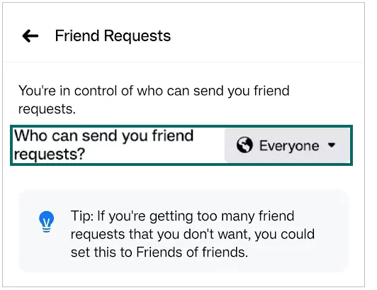 Who can send you friend requests