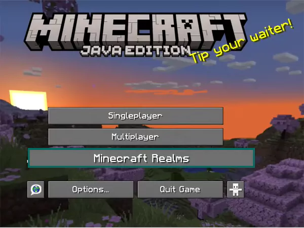 Click on Minecraft Realms