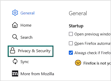 Click on Privacy & Security