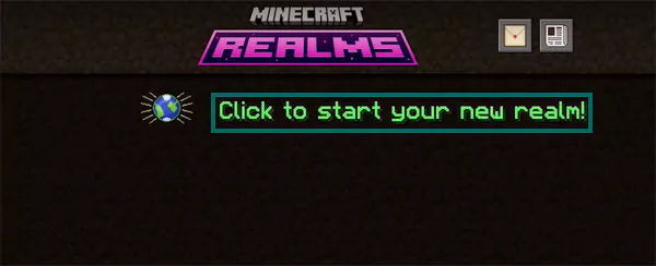 Click to start your new realm