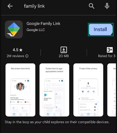 Install the Google Family Link