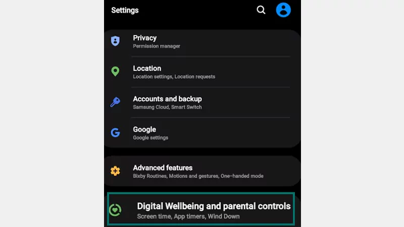 Digital Wellbeing and parental controls