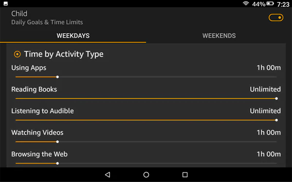 Set Daily Goals & Time Limits