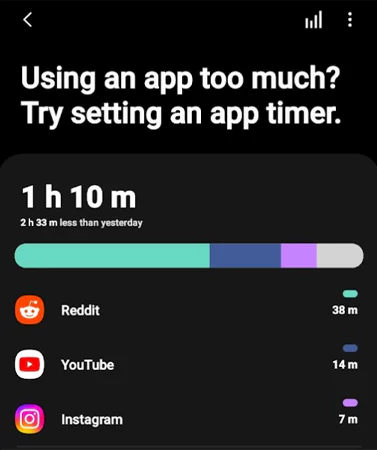 Set an app timer