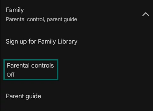Tap Parental controls 