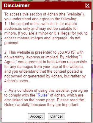 4chan disclaimer