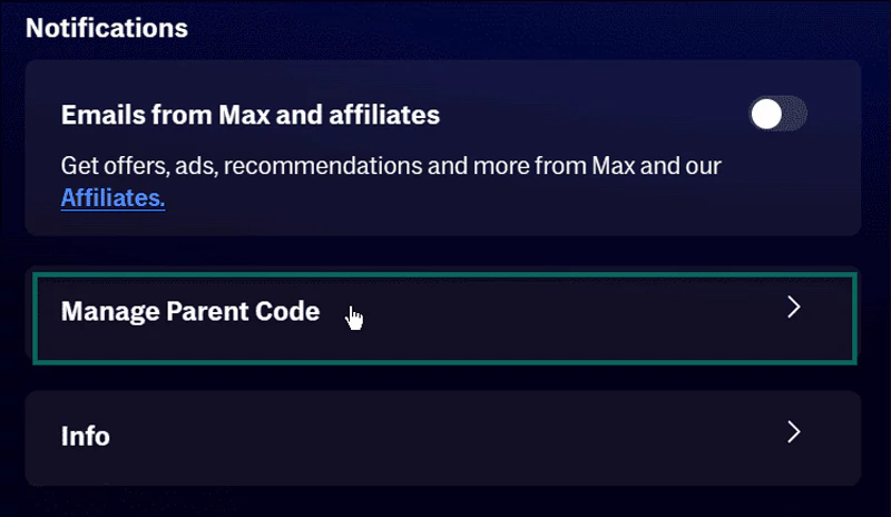 Manage Parent Code