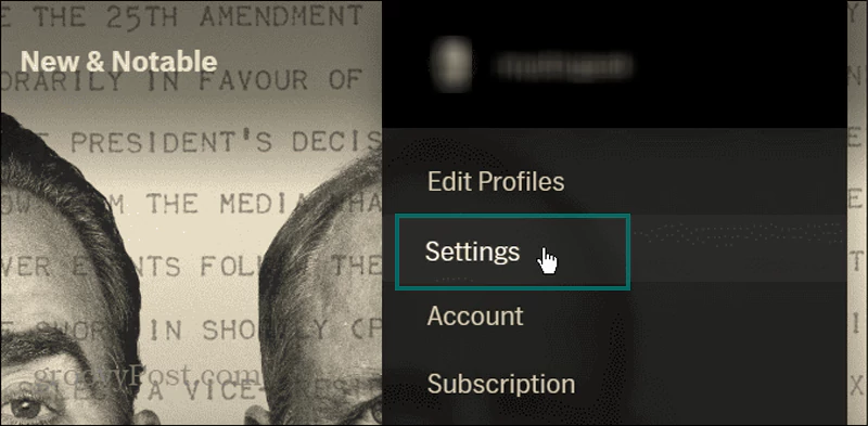 profile icon and open Settings. 