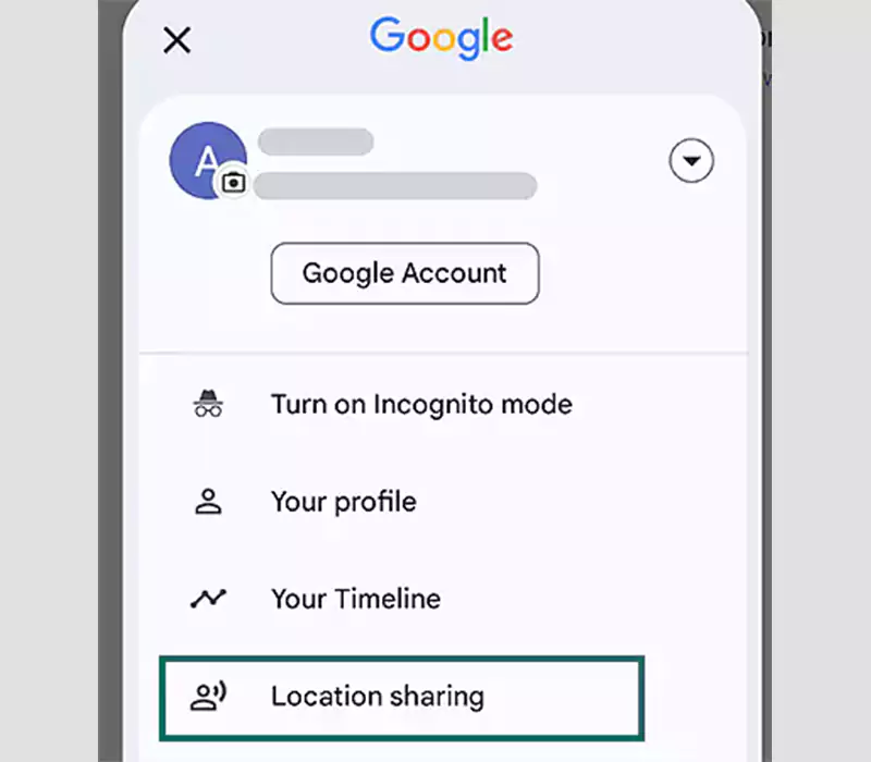 Tap Location sharing