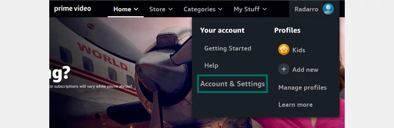 account setting