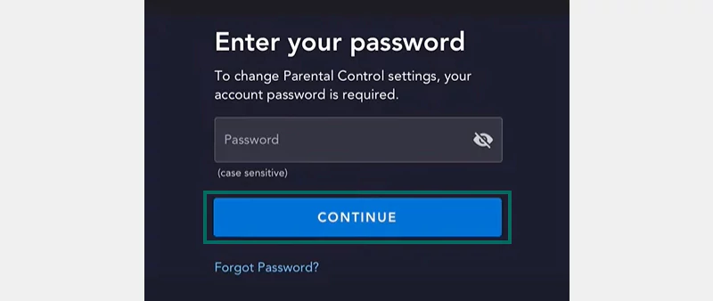 profile password