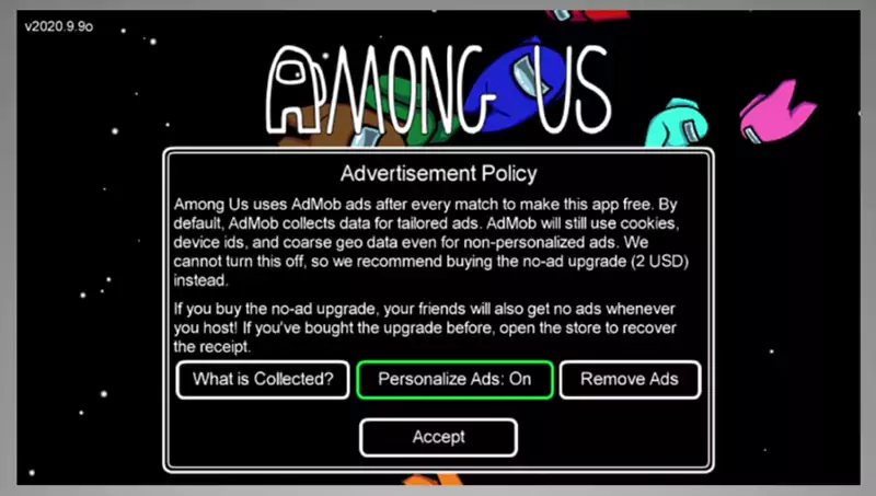 Among Us Advertisement policy