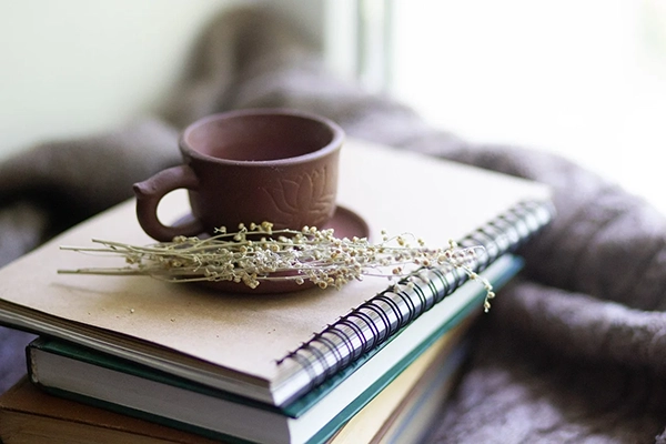 books-cup-herbs-wormwood-juniper