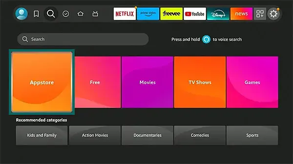 Amazon Fire TV App store