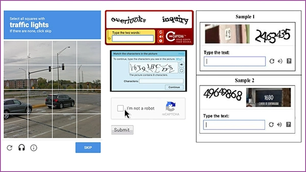 Different Types of Captchas 