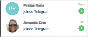 Telegram Synced your Contact Info