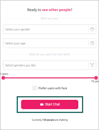 Click on Start Chat