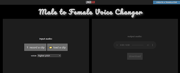 lingojam voice changer