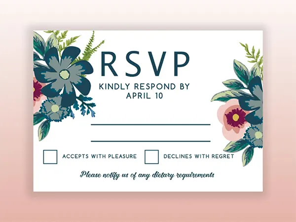How can you respond to an RSVP card