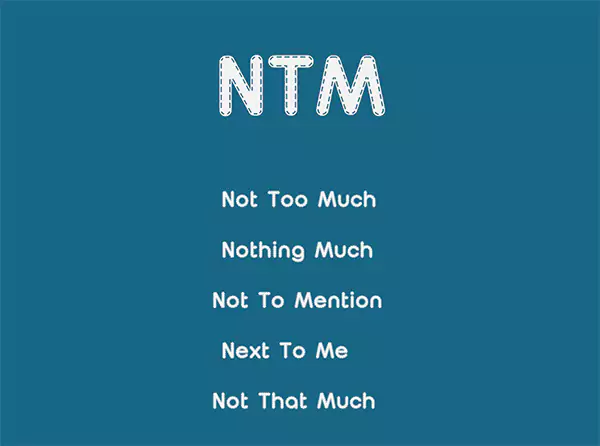 What Other Meanings Does NTM Slang Have