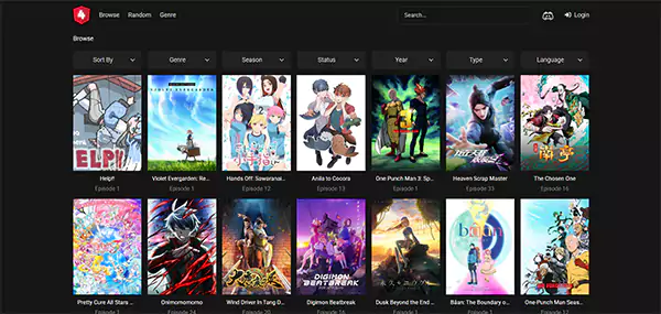 4Anime homepage