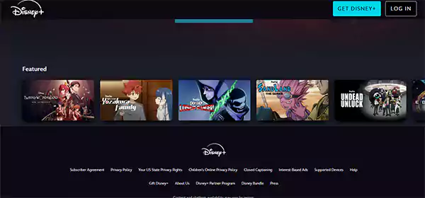 Disney plus homepage