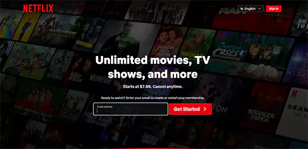 Netflix Homepage