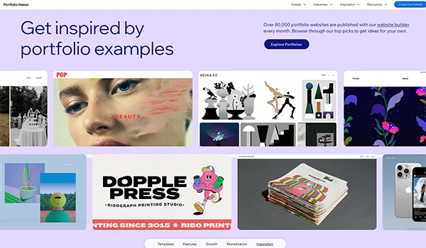 Portfolio examples