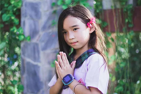 A Kid Wearing SmartWatch