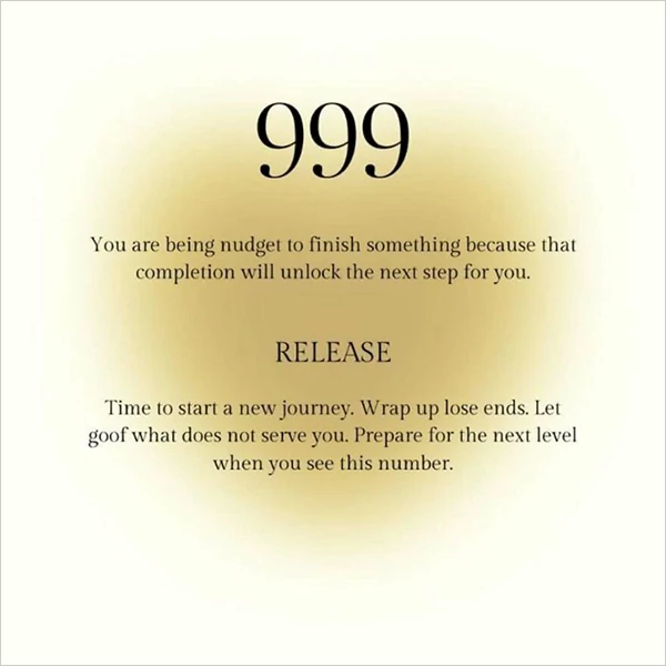 999 angel number meaning