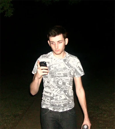 person texting
