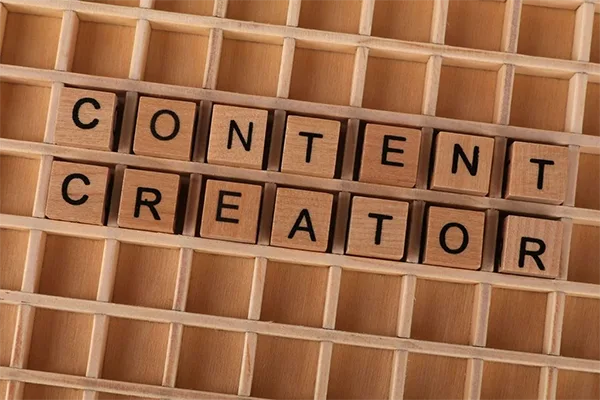  “Content Creator” Written With Blocks