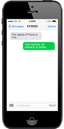  text message screen